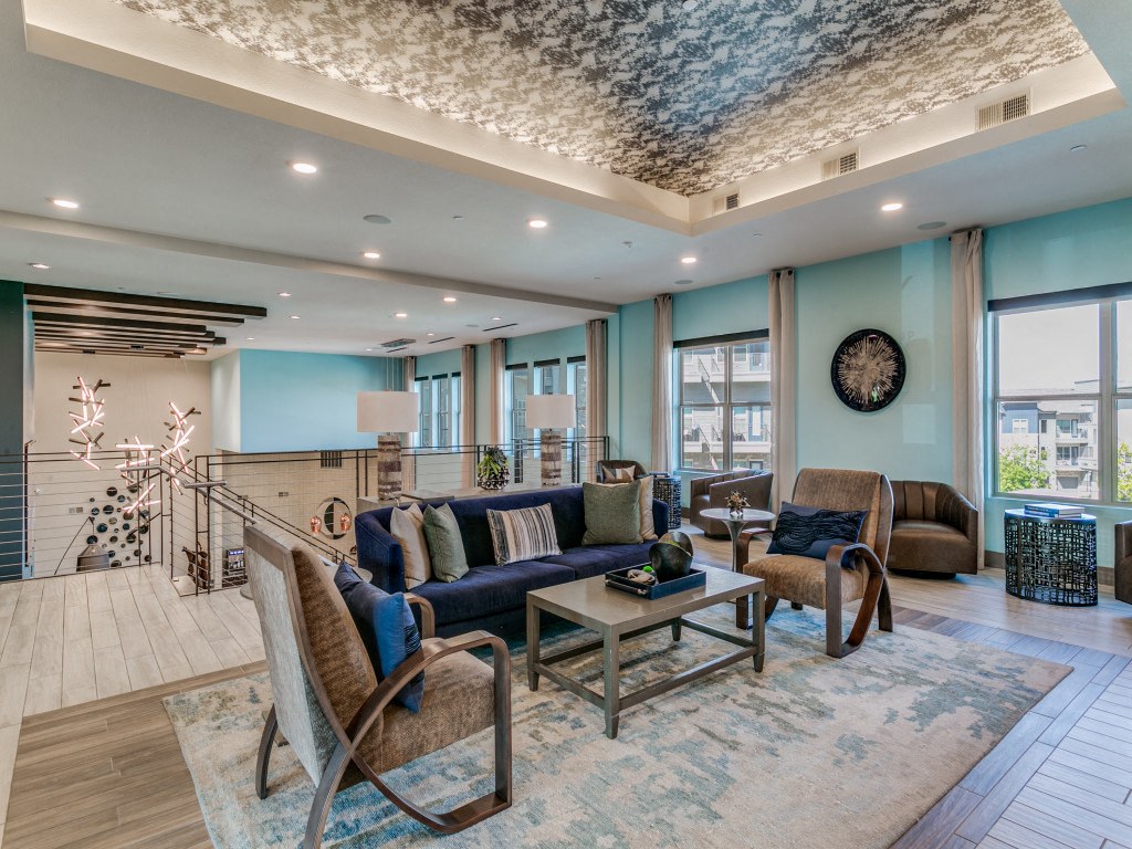 Resident lounge with cozy seating